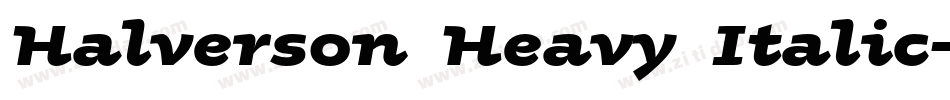Halverson Heavy Italic字体转换